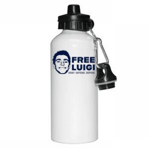 Free Luigi Mangione Deny Defend Depose Aluminum Water Bottle