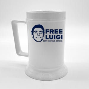 Free Luigi Mangione Deny Defend Depose Beer Stein