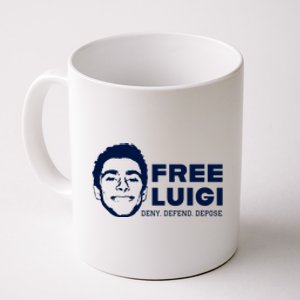 Free Luigi Mangione Deny Defend Depose Coffee Mug