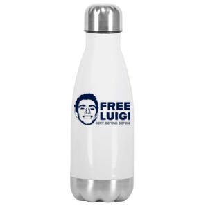 Free Luigi Mangione Deny Defend Depose Stainless Steel Insulated Water Bottle