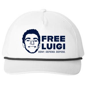 Free Luigi Mangione Deny Defend Depose Snapback Five-Panel Rope Hat