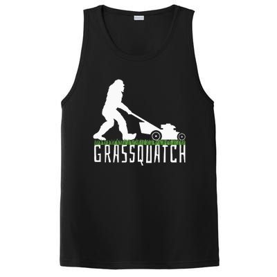 Funny Lawn Mowing Grassquatch Bigfoot Lawn Mower PosiCharge Competitor Tank