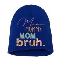 Funny Leopard Mama Mommy Mom Bruh Gift Mother's Day Great Gift Short Acrylic Beanie