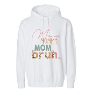 Funny Leopard Mama Mommy Mom Bruh Gift Mother's Day Great Gift Garment-Dyed Fleece Hoodie