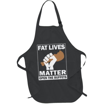 Fat Lives Matters Open The Buffets Funny Chubby Meat Lover Apron