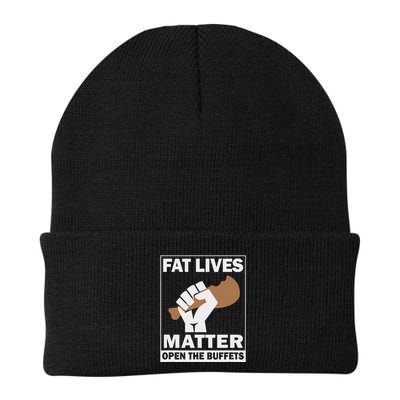 Fat Lives Matters Open The Buffets Funny Chubby Meat Lover Beanie