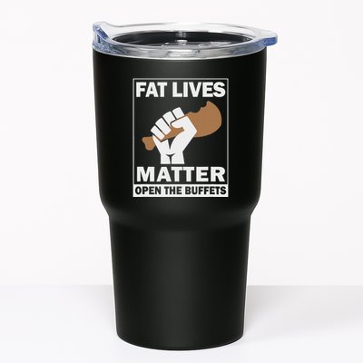Fat Lives Matters Open The Buffets Funny Chubby Meat Lover Tumbler