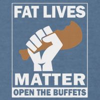 Fat Lives Matters Open The Buffets Funny Chubby Meat Lover Garment-Dyed Sweatshirt