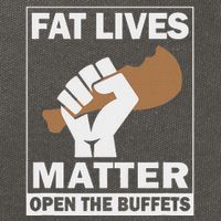 Fat Lives Matters Open The Buffets Funny Chubby Meat Lover Cotton Canvas Backpack