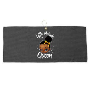 Funny Little Melanin Gift Black History Magic Gift Large Microfiber Waffle Golf Towel