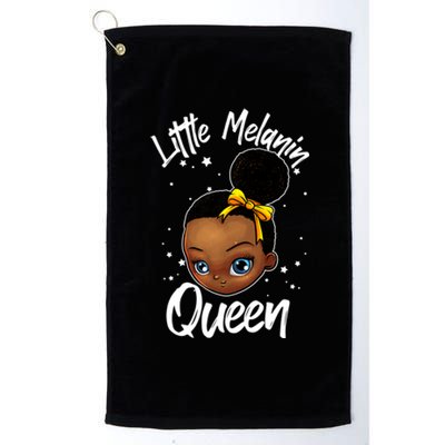 Funny Little Melanin Gift Black History Magic Gift Platinum Collection Golf Towel