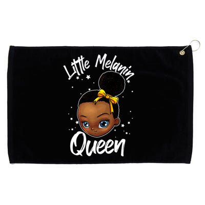 Funny Little Melanin Gift Black History Magic Gift Grommeted Golf Towel