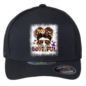 Funny Little Miss Bootiful Messy Bun Halloween Costume Gift Flexfit Unipanel Trucker Cap