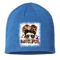 Funny Little Miss Bootiful Messy Bun Halloween Costume Gift Sustainable Beanie