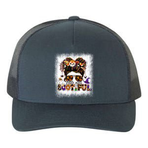 Funny Little Miss Bootiful Messy Bun Halloween Costume Gift Yupoong Adult 5-Panel Trucker Hat