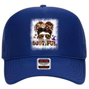 Funny Little Miss Bootiful Messy Bun Halloween Costume Gift High Crown Mesh Back Trucker Hat