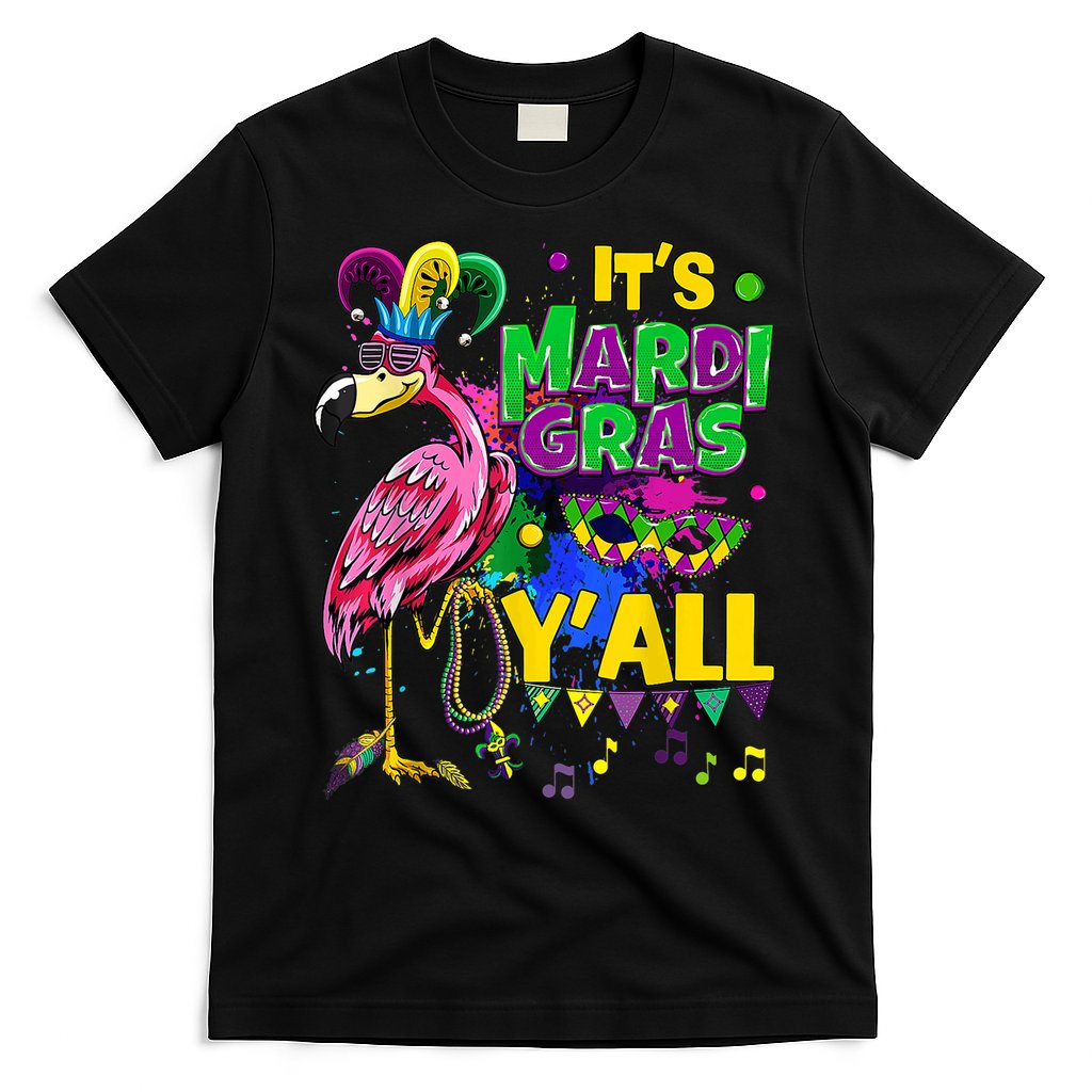 Flamingo Lover Mardi Gras Celebration New Orleans Louisiana T-Shirt