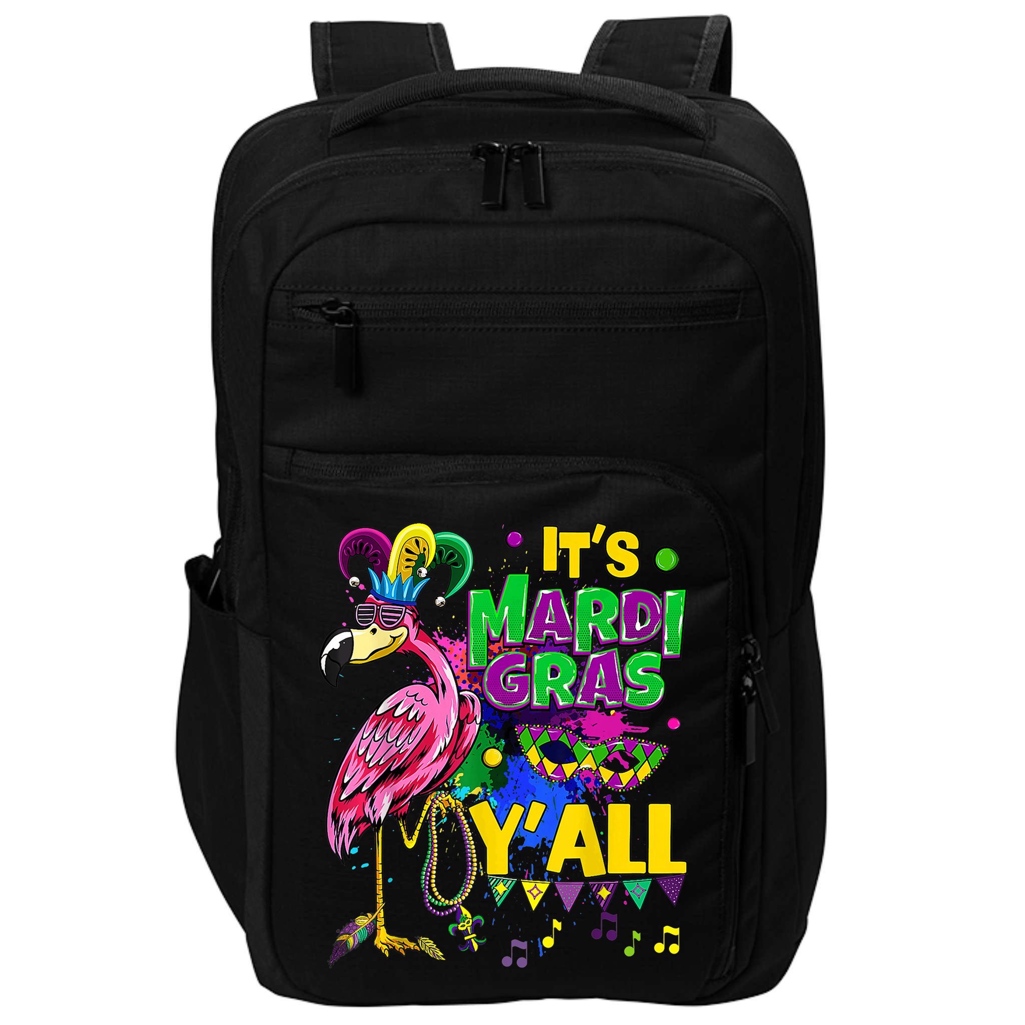Flamingo Lover Mardi Gras Celebration New Orleans Louisiana Impact Tech Backpack