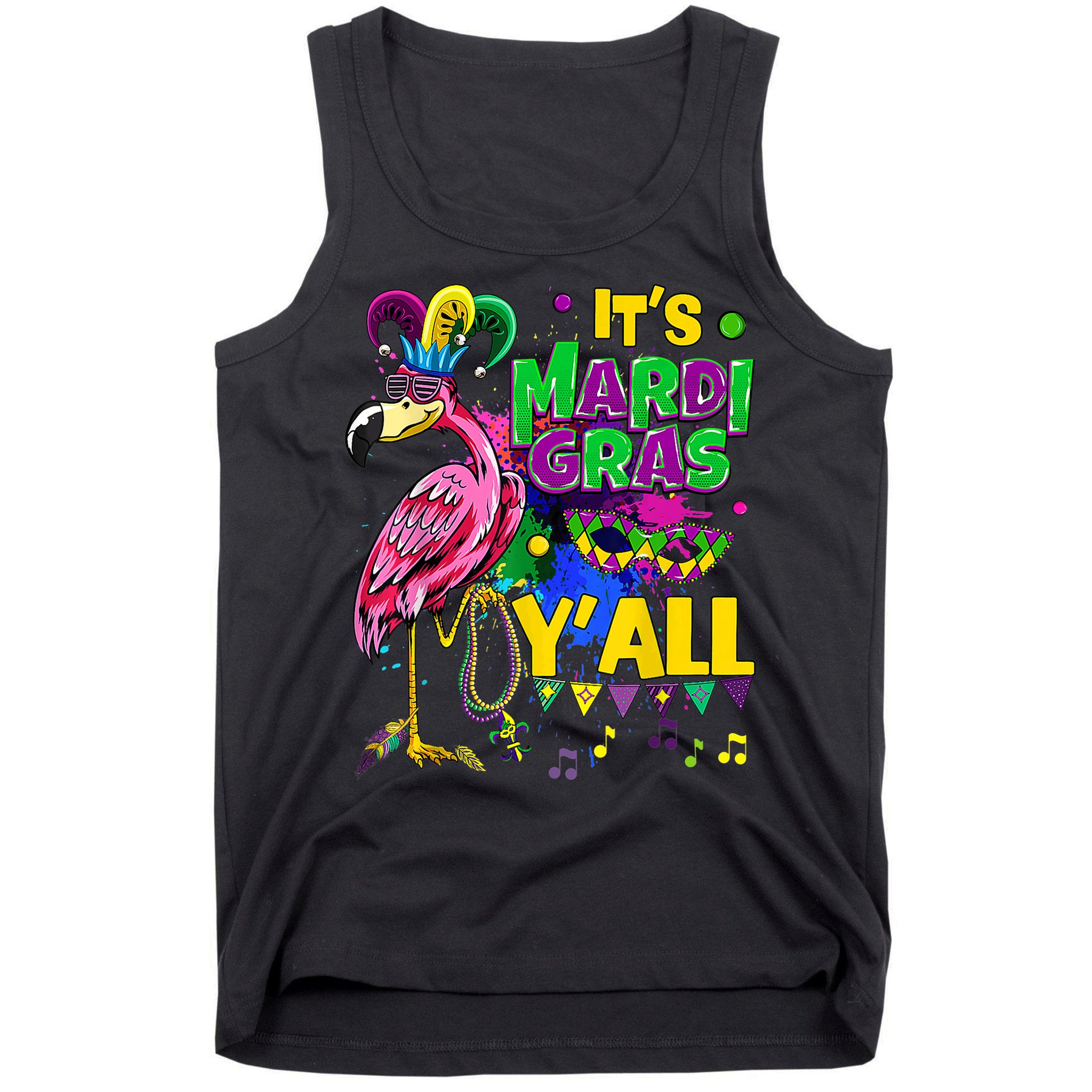 Flamingo Lover Mardi Gras Celebration New Orleans Louisiana Tank Top