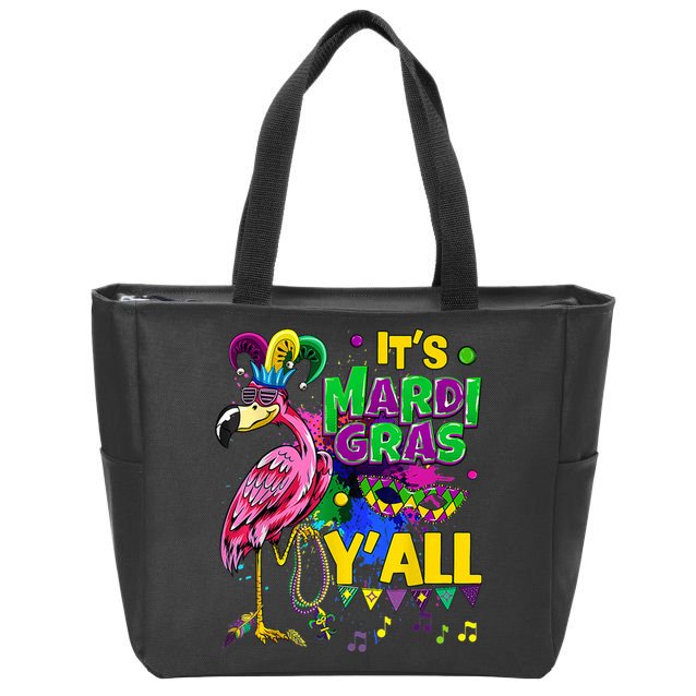 Flamingo Lover Mardi Gras Celebration New Orleans Louisiana Zip Tote Bag