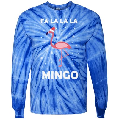 Fa Lalala Mingo Funny Christmas Animal Lovers Gift Tie-Dye Long Sleeve Shirt