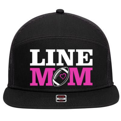 Football Line Mom Line Mom Great Gift 7 Panel Mesh Trucker Snapback Hat