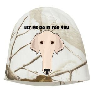 Funny Let Me Do It For You Borzoi Dog Funny Long Face Sneep Snorp Kati - Camo Knit Beanie