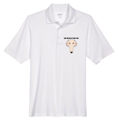 Funny Let Me Do It For You Borzoi Dog Funny Long Face Sneep Snorp Men's Origin Performance Piqué Polo