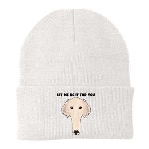 Funny Let Me Do It For You Borzoi Dog Funny Long Face Sneep Snorp Knit Cap Winter Beanie