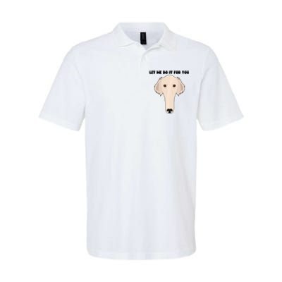 Funny Let Me Do It For You Borzoi Dog Funny Long Face Sneep Snorp Softstyle Adult Sport Polo