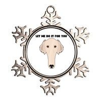 Funny Let Me Do It For You Borzoi Dog Funny Long Face Sneep Snorp Metallic Star Ornament