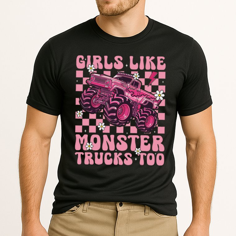 Funny Like Monster Trucks Too Monster Truck Cooling Performance Crew T-Shirt