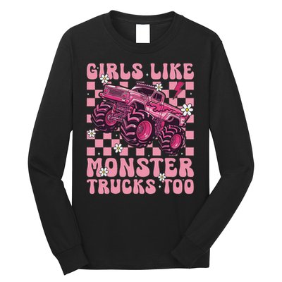 Funny Like Monster Trucks Too Monster Truck Long Sleeve Shirt