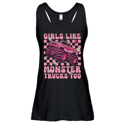 Funny Like Monster Trucks Too Monster Truck Ladies Essential Flowy Tank