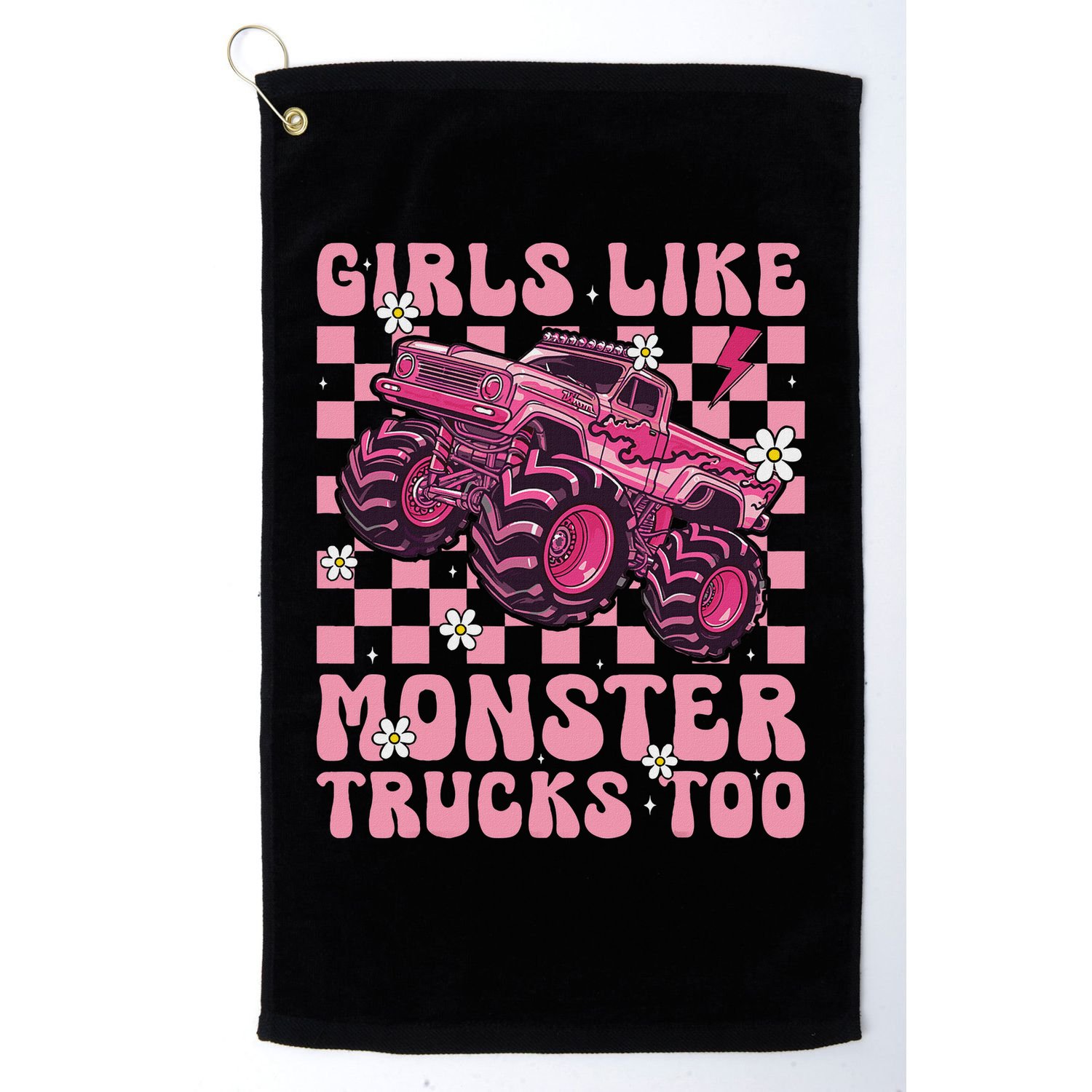 Funny Like Monster Trucks Too Monster Truck Golf Towel