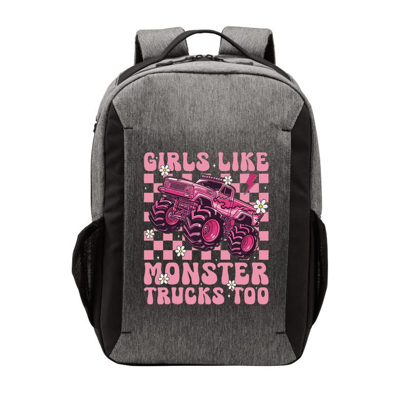 Funny Like Monster Trucks Too Monster Truck Vector Backpack