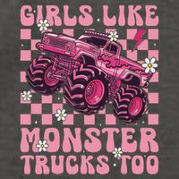 Funny Like Monster Trucks Too Monster Truck Vector Backpack