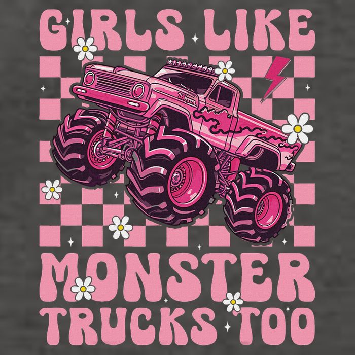 Funny Like Monster Trucks Too Monster Truck Vector Backpack