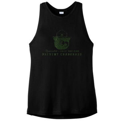 Funny Lawn Mowing Golf For Dad Or Mom Gift Ladies PosiCharge Tri-Blend Wicking Tank