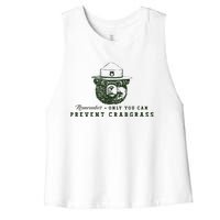 Funny Lawn Mowing Golf For Dad Or Mom Gift Women's Racerback Cropped Tank