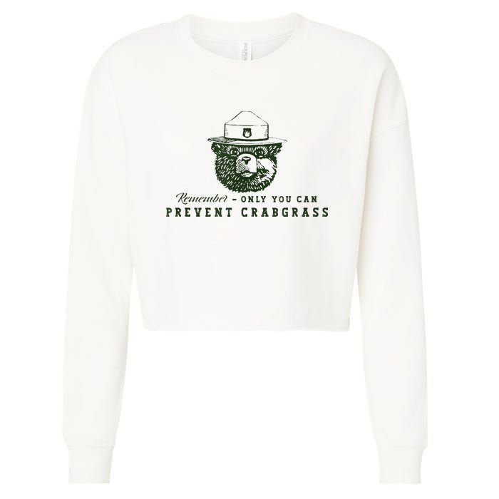 Funny Lawn Mowing Golf For Dad Or Mom Gift Cropped Pullover Crew