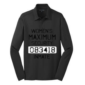 Funny Last Minute Halloween Party Prisoner Costume Silk Touch Performance Long Sleeve Polo