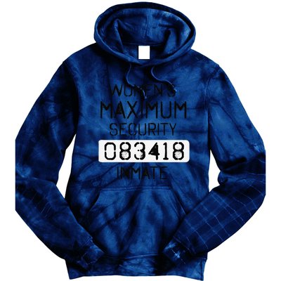 Funny Last Minute Halloween Party Prisoner Costume Tie Dye Hoodie