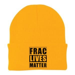 Frac Lives Matter Funny Gift Ntigiftfracking Activist Cute Gift Knit Cap Winter Beanie