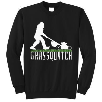 Funny Lawn Mowing Grassquatch Bigfoot Lawn Mower Sweatshirt