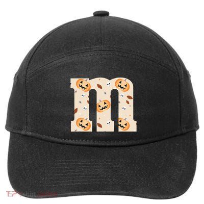 Funny Letter M Groups Halloween Team Costume 7-Panel Snapback Hat