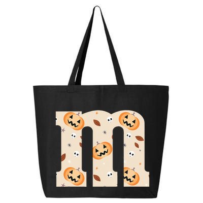 Funny Letter M Groups Halloween Team Costume 25L Jumbo Tote