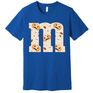 Funny Letter M Groups Halloween Team Costume Premium T-Shirt