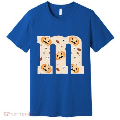 Funny Letter M Groups Halloween Team Costume Premium T-Shirt
