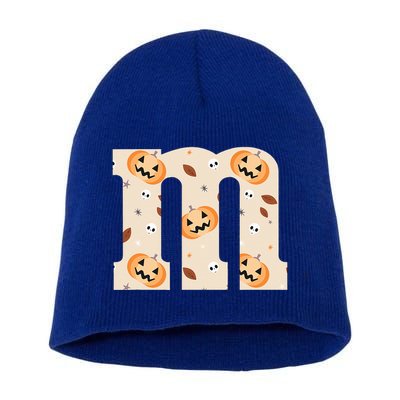 Funny Letter M Groups Halloween Team Costume Short Acrylic Beanie